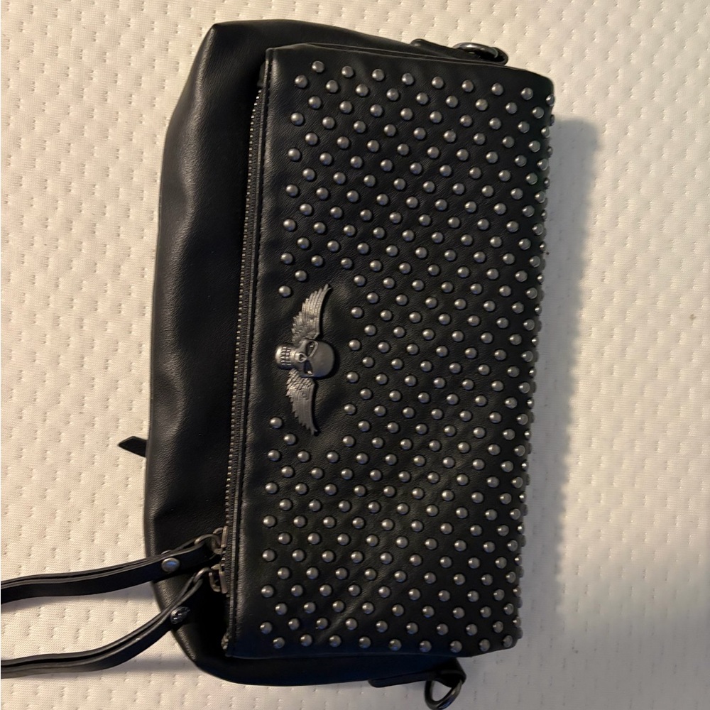 Ed Hardy Black Studded Clutch